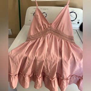Cider Pale Pink Spaghetti Strap Dress